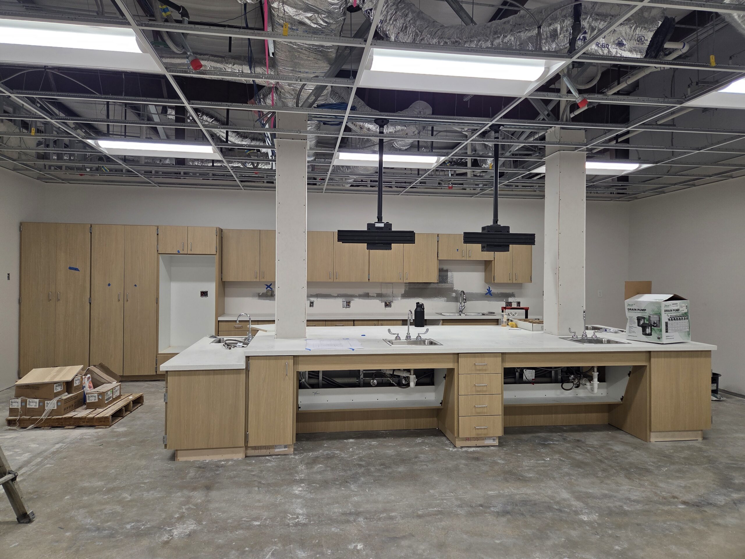 Cabinets in the Nutrition center